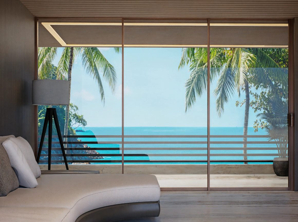 Bedroom with ocean view